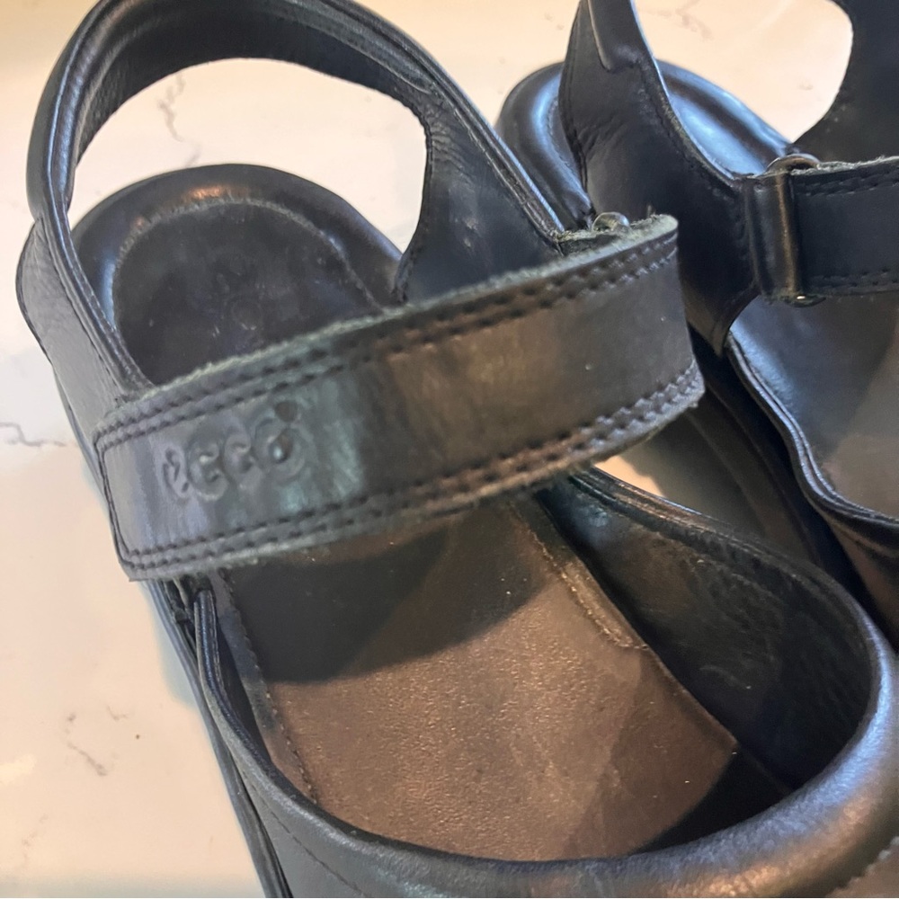 ECCO Women's Mary Jane Slingback Comfort Shoes Black Leather 42 (US 11) - Picture 4 of 12